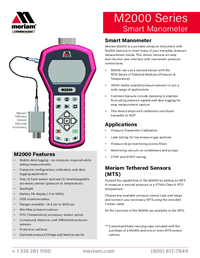Thumbnail of document Data Sheet - M2000 Series Smart Manometer